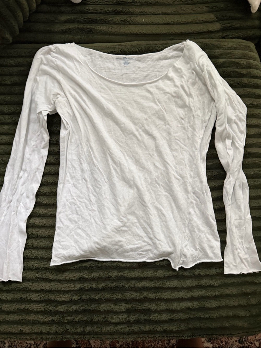 Brandy Melville white sheer long sleeve off the shoulder